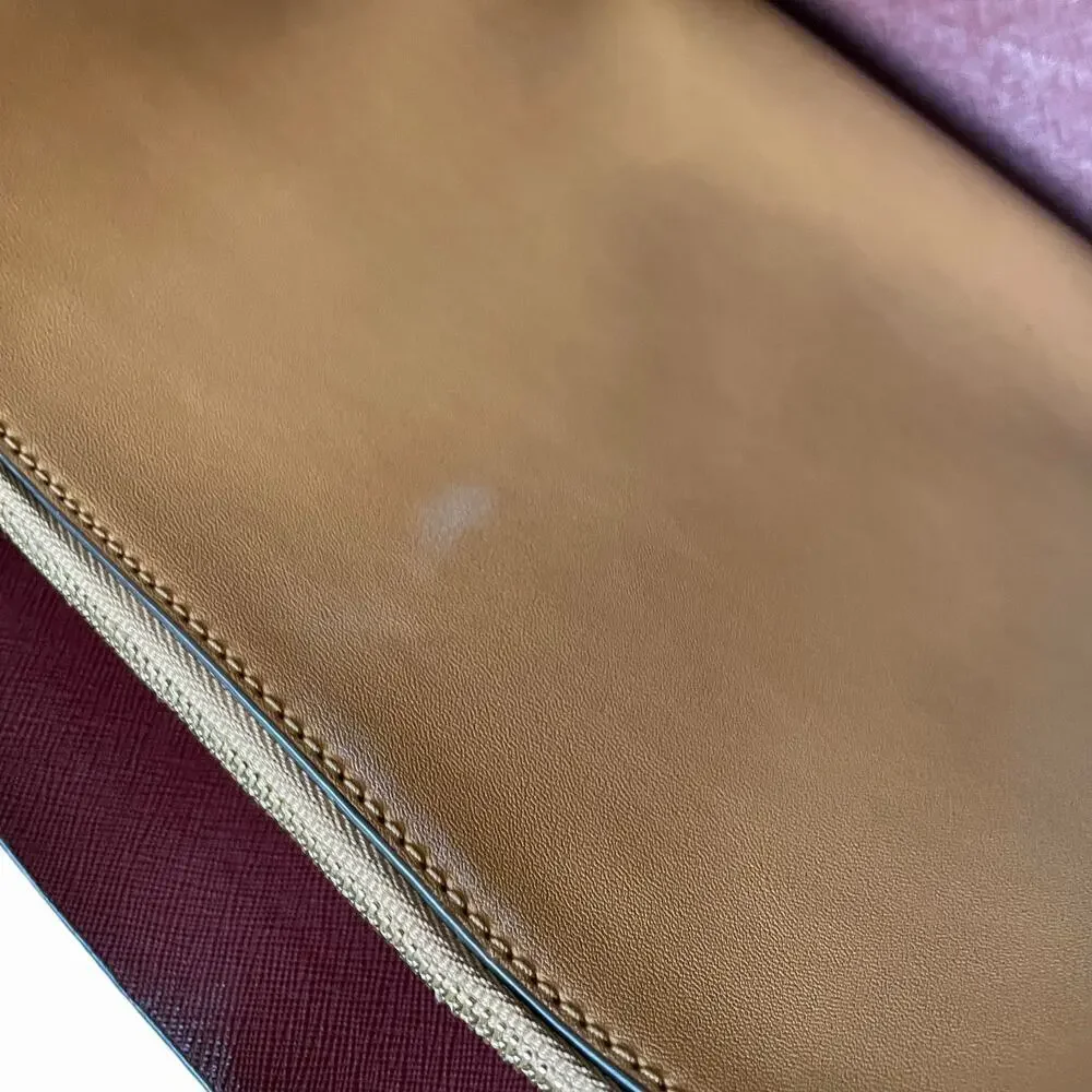 Tory Burch Perry 3 Compartment Tote Bag OS Blush Pink Pebbled Leather Laptop Zip